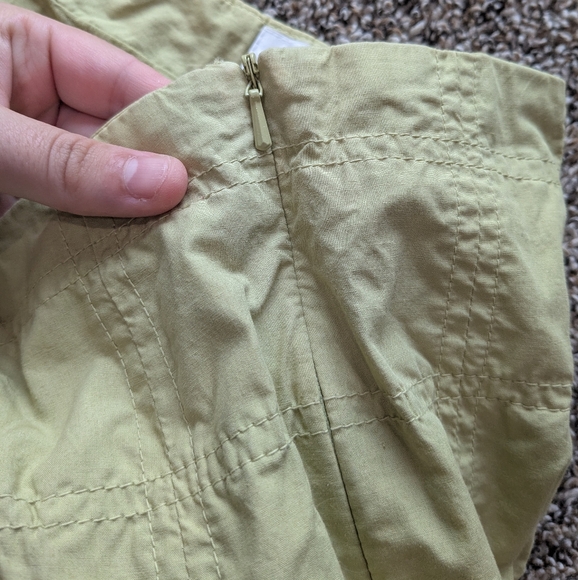 Vintage Talbots Embroidered Cotton A Line Midi Skirt Size 6 Green And Pink - Picture 6 of 6